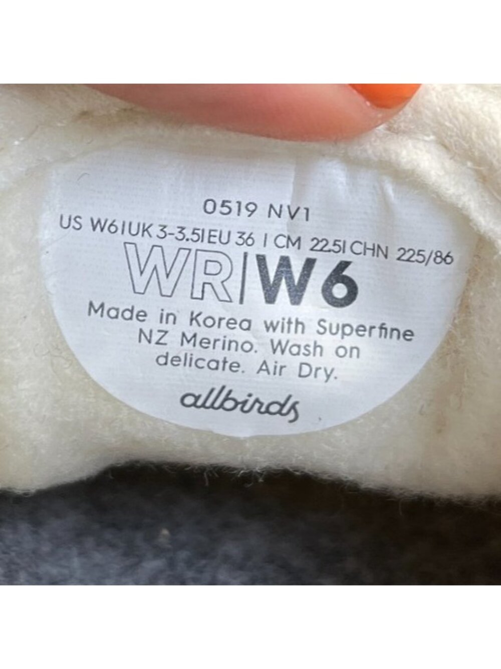 Allbirds Wool Runners Natural White Womens Size 6 Running Walking Shoes Sneakers - Picture 10 of 11